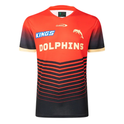 Dolphins 2025 Mens Pro Warm Up Training Tee - SPORTFIRST HERVEY BAY