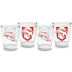 Dolphins 4 Pack Shot Glasses - SPORTFIRST HERVEY BAY