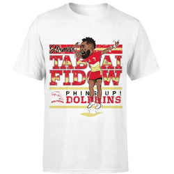 Dolphins Hamiso Tabuai-Fidow Youth Caricature Tee - SPORTFIRST HERVEY BAY