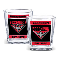 Essendon Bombers Set of 2 Spirit Glasses - SPORTFIRST HERVEY BAY