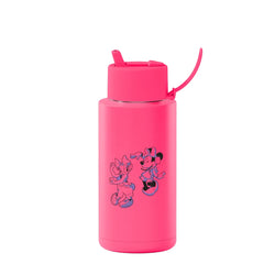 Frank Green - 1L Ceramic Reusable Bottle With Straw Disney Minnie & Daisy - SPORTFIRST HERVEY BAY