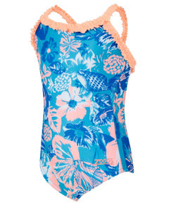 Zoggs Girls Ruffle Crossback One Piece