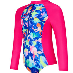 Zoggs Girls Paddle Suit (Overlock Seam)