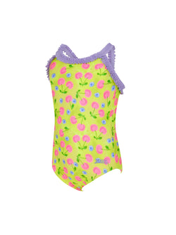 Zoggs Girls Ruffle Crossback One Piece