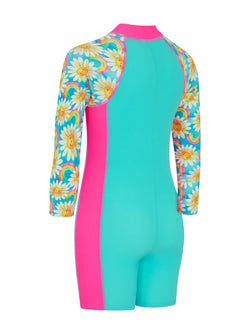 Zoggs Girls Long Sleeve All In One Suit