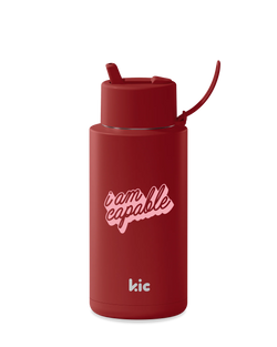 Frank Green - 1L Ceramic Reusable Bottle KIC (Capable) with Flip Straw Lid