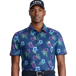 Izod Macro Print Hibiscus Mens Golf Polo - SPORTFIRST HERVEY BAY