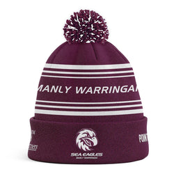 Manly Sea Eagles 2025 Adults Beanie With Pom - SPORTFIRST HERVEY BAY