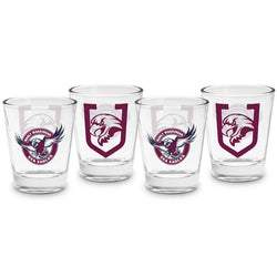 Manly Sea Eagles 4 Pack Shot Glasses - SPORTFIRST HERVEY BAY