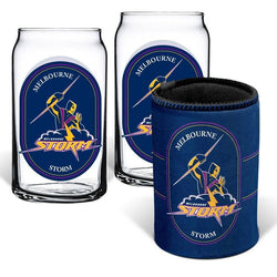 Melbourne Storm Can Glasses & Can Cooler Pack - SPORTFIRST HERVEY BAY