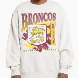 Mitchell & Ness - Brisbane Broncos Brush Off Crew - SPORTFIRST HERVEY BAY