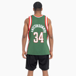 Mitchell & Ness - Giannis Antetokounmpo 2013-14 Milwaukee Bucks Road Swingman Jersey - SPORTFIRST HERVEY BAY