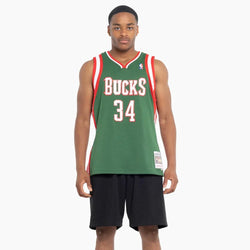 Mitchell & Ness - Giannis Antetokounmpo 2013-14 Milwaukee Bucks Road Swingman Jersey - SPORTFIRST HERVEY BAY