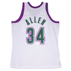 Mitchell & Ness - Ray Allen 34, Milwaukee Bucks 96-97 Home NBA Swingman Jersey - SPORTFIRST HERVEY BAY