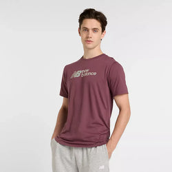 New Balance Mens Heathertech Linear Tee - SPORTFIRST HERVEY BAY
