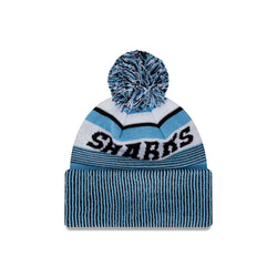 New Era 2024 Sharks Knitted Stripe Beanie - SPORTFIRST HERVEY BAY