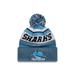 New Era 2024 Sharks Knitted Stripe Beanie - SPORTFIRST HERVEY BAY