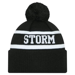 New Era Melbourne Storm Knitted Beanie With Pom - SPORTFIRST HERVEY BAY