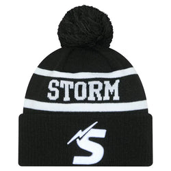 New Era Melbourne Storm Knitted Beanie With Pom - SPORTFIRST HERVEY BAY
