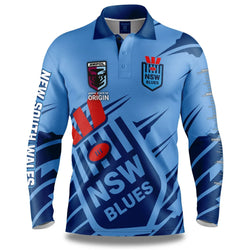 New South Wales Blues Ignition Fishing Shirt - SPORTFIRST HERVEY BAY