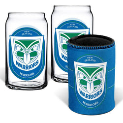 New Zealand Warriors Can Glasses & Can Cooler Pack - SPORTFIRST HERVEY BAY
