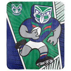 New Zealand Warriors Mascot Fleece Throw Rug - SPORTFIRST HERVEY BAY