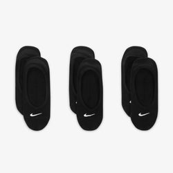 Nike Everyday Lightweight Womens Training Footie Socks (3 Pairs), Black, Size: - SPORTFIRST HERVEY BAY