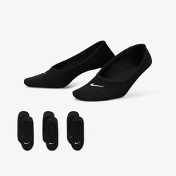 Nike Everyday Lightweight Womens Training Footie Socks (3 Pairs), Black, Size: - SPORTFIRST HERVEY BAY