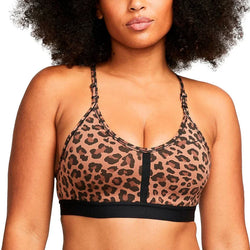 Nike Indy Womens Light-Support 1-Piece Pad V-Neck Leopard Print Sports Bra - SPORTFIRST HERVEY BAY