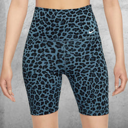 Nike One Womens High-Waisted 7in Leopard Print Biker Shorts - SPORTFIRST HERVEY BAY