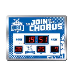 North Melbourne Kangaroos LED Scoreboard Clock - SPORTFIRST HERVEY BAY
