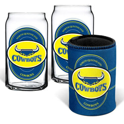 North Queensland Cowboys Can Glasses & Can Cooler Pack - SPORTFIRST HERVEY BAY