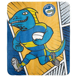 Parramatta Eels Mascot Fleece Throw Rug - SPORTFIRST HERVEY BAY