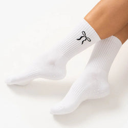 Ryderwear Pilates Bow Crew Socks