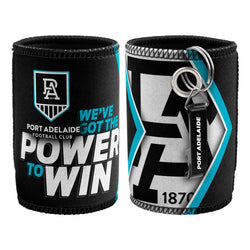 Port Adelaide Can Cooler & Opener Pack - SPORTFIRST HERVEY BAY