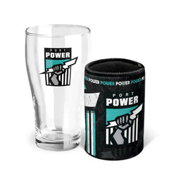 Port Adelaide Can Glasses & Can Cooler Pack - SPORTFIRST HERVEY BAY