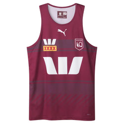 QLD Maroons 2025 Mens Training Singlet - SPORTFIRST HERVEY BAY