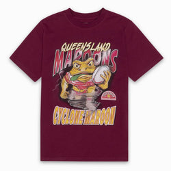 Queensland Maroons Cyclone Maroon Adults Tee - SPORTFIRST HERVEY BAY