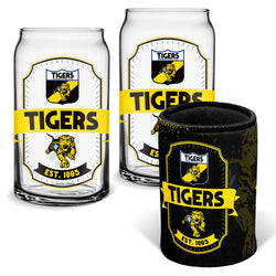 Richmond Tigers Can Glasses & Can Cooler Pack - SPORTFIRST HERVEY BAY