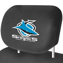 Sharks Car Headrest Cover Set - SPORTFIRST HERVEY BAY