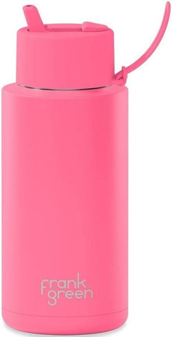 Frank Green - 1L Ceramic Reusable Bottle With Flip Straw Lid