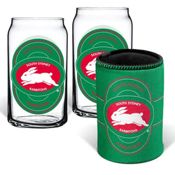 South Sydney Rabbitohs Can Glasses & Can Cooler Pack - SPORTFIRST HERVEY BAY