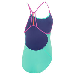 Speedo Girls Solid Lane Line Back One Piece - SPORTFIRST HERVEY BAY
