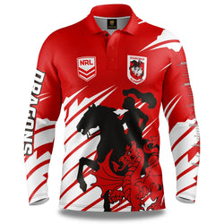 St George Dragons Ignition Fishing Shirt - SPORTFIRST HERVEY BAY
