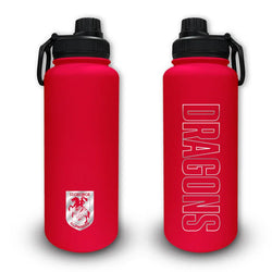 St George Dragons Stainless Steel Drink Bottle - SPORTFIRST HERVEY BAY