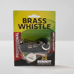 Summit Brass Whistle with Lanyard - SPORTFIRST HERVEY BAY