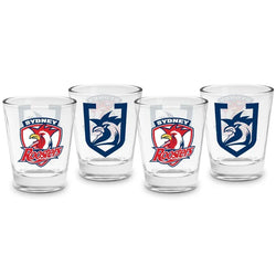 Sydney Roosters 4 Pack Shot Glasses - SPORTFIRST HERVEY BAY