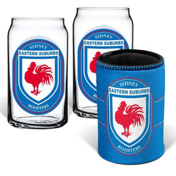 Sydney Roosters Can Glasses & Can Cooler Pack - SPORTFIRST HERVEY BAY