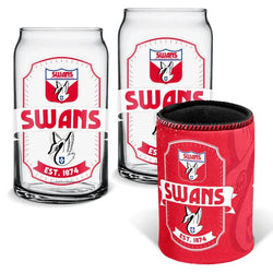 Sydney Swans Can Glasses & Can Cooler Pack - SPORTFIRST HERVEY BAY