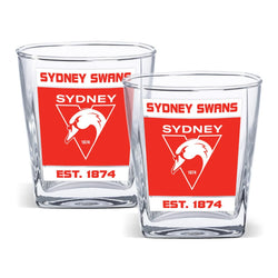 Sydney Swans Set of 2 Spirit Glasses - SPORTFIRST HERVEY BAY